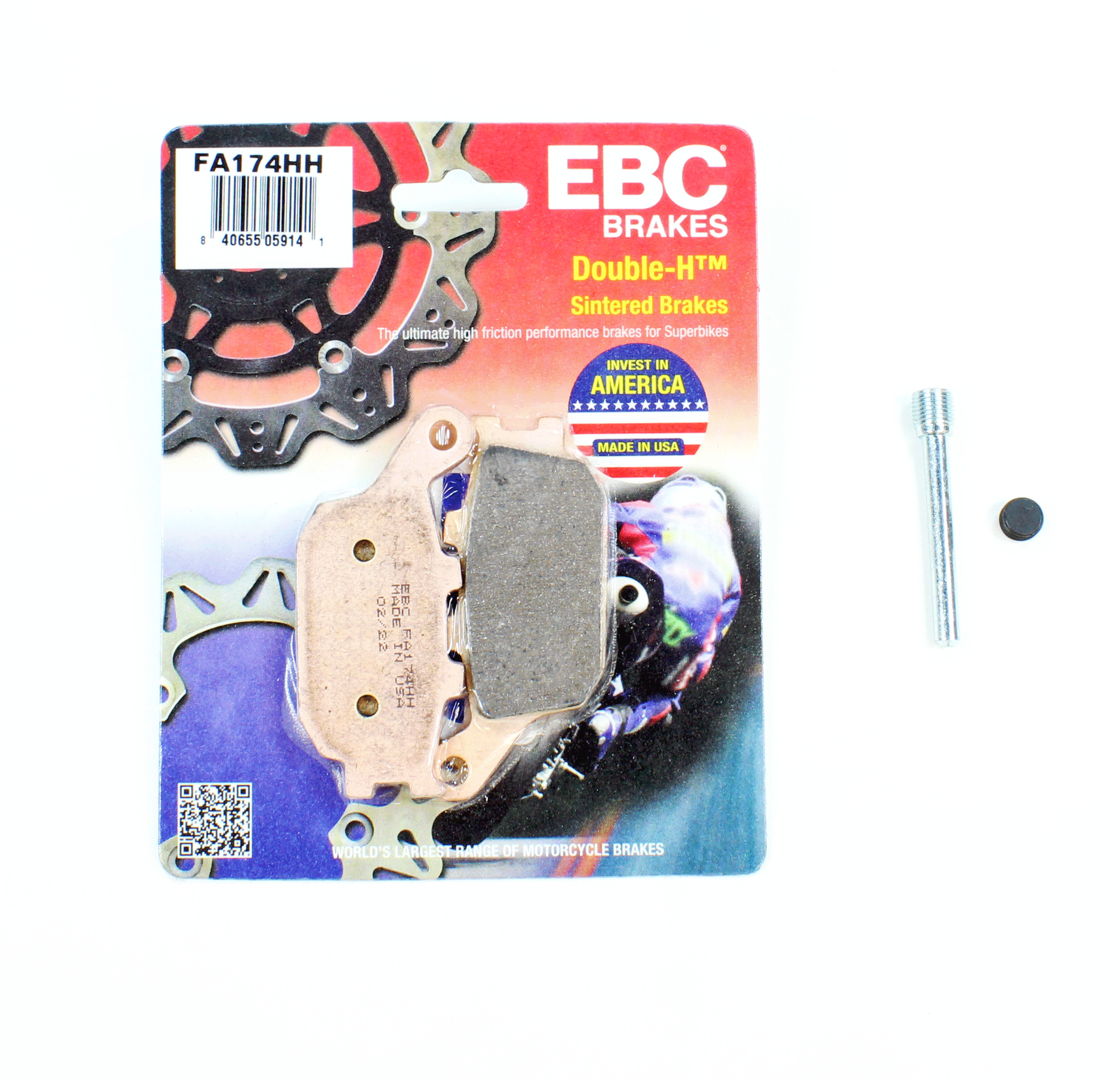 EBC Brake Pads HH Sintered + Pins For 2004-2010 Suzuki GSXR 750 Front – FA379HH