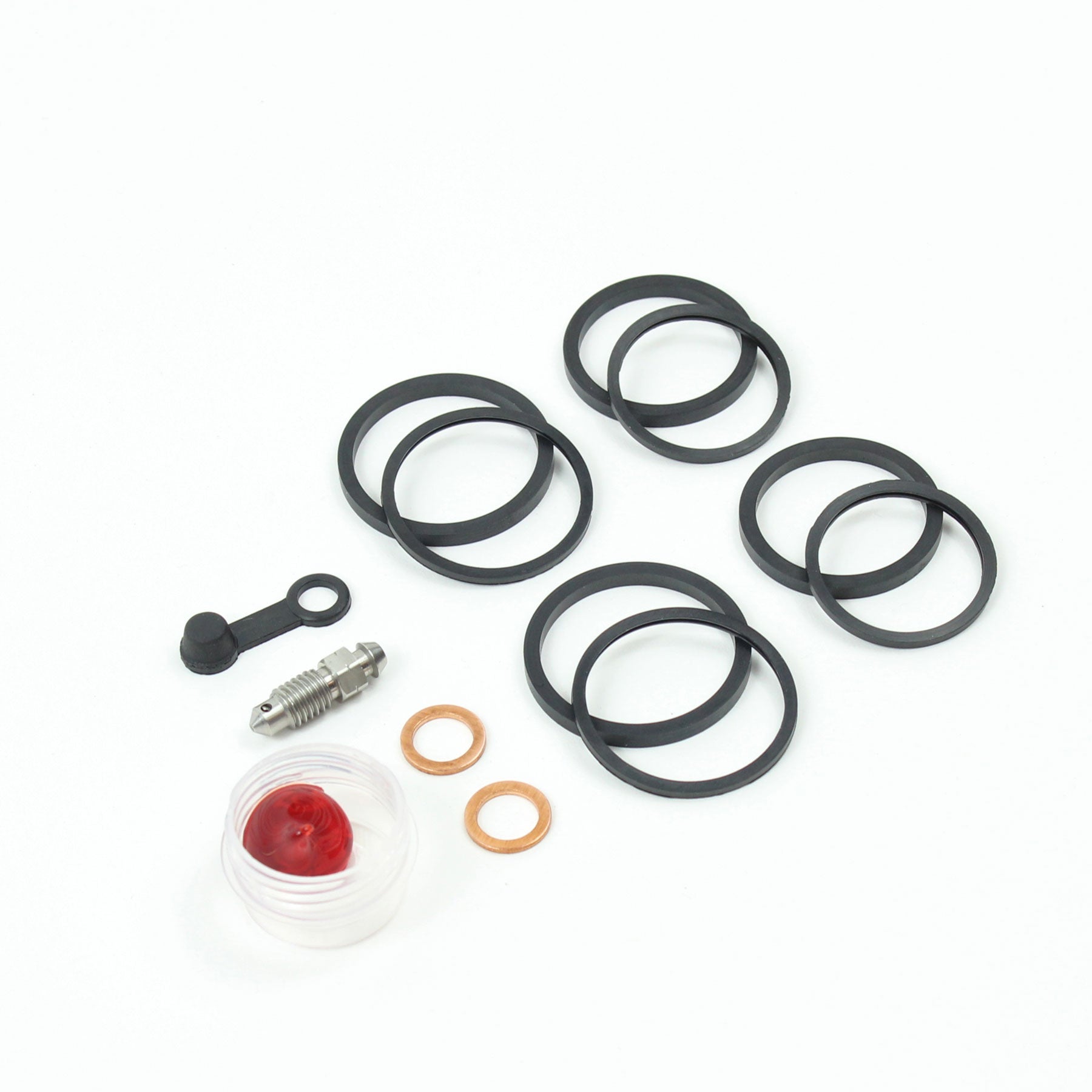 Rear Caliper Rebuild Kit For Yamaha XV1700 Road Star - All Balls Racing 18-3193, Includes Seals, Boots, Pins