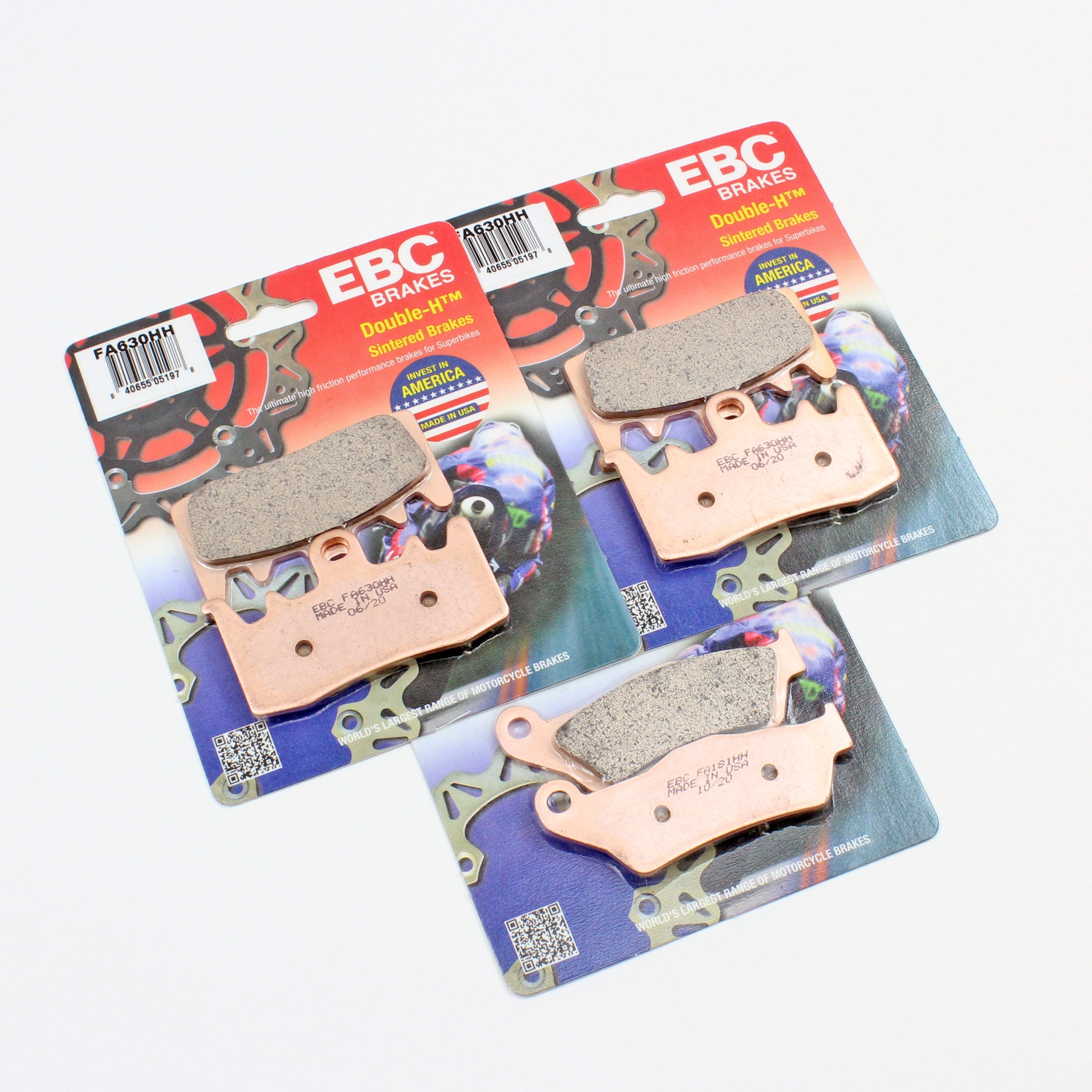 EBC FA630HH フロントブレーキパッド セット　ドゥカティ EBC Front & Rear Sintered Ducati Brake Pad Set FA630HHx2 & FA181HHx1-3