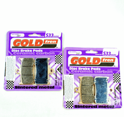 Brake Pad Set Racing Front GoldFren S33-207 EBC Eq FA347HH for 2 frt calipers
