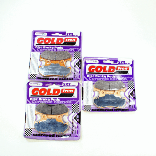 Brake Pad Set Racing for 1982 Honda CX500 Turbo TC Front+Rear 3 Pr EBC FA69