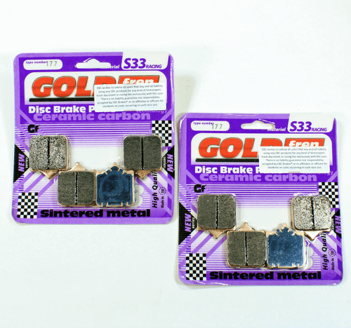 Brake Pad Set GoldFren S33-177 EBC Equiv FA322/4HH Front for 2 Calipers