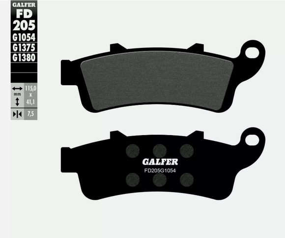Galfer Brake Pads Semi Metallic FD205G1054 (EBC FA261)