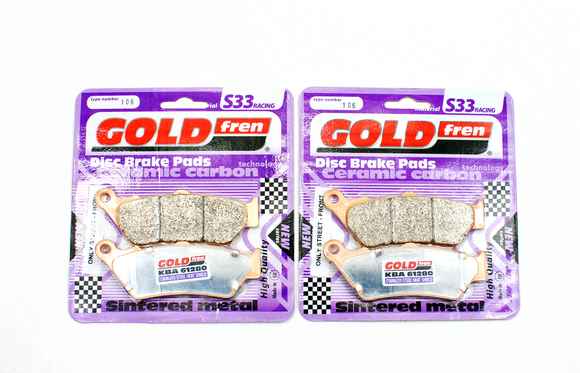 Brake Pad Set GoldFren S33-106 Racing EBC Equiv FA209 Front 2 Pr