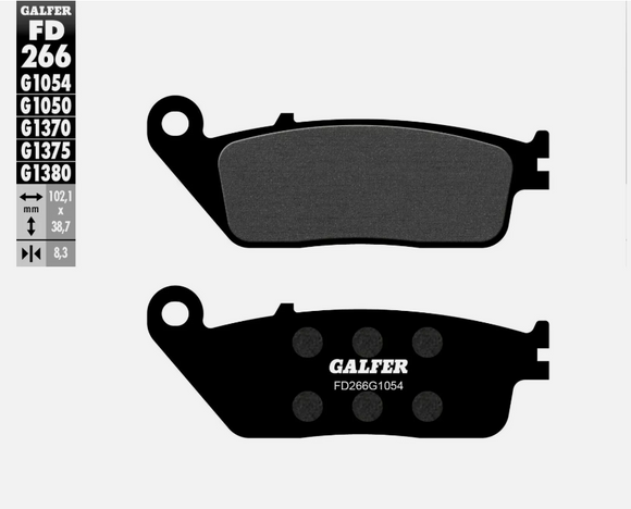 Galfer Brake Pads Semi Metallic FD266G1054 (EBC FA142 or FA226)