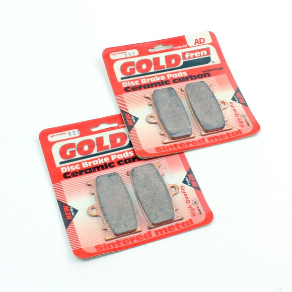 Brake Pad Set Ceramic Goldfren S33-032 - 2 Pair for Both Front Calipers EBC FA158