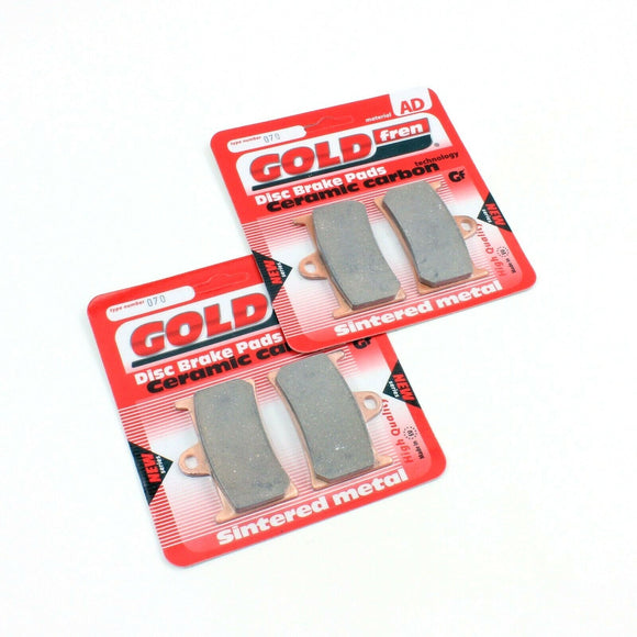Brake Pad Set Ceramic Goldfren AD-070 for both Front calipers 2 Pair EBC FA69/2