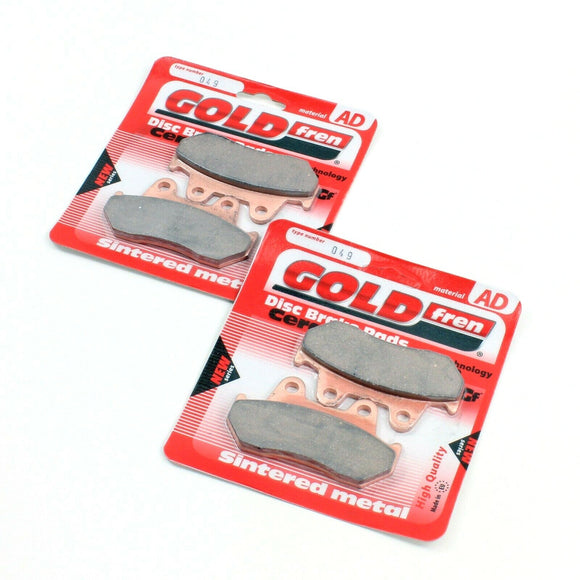 Brake Pad Set Ceramic Goldfren AD-049 for both Front Calipers 2 Pair EBC FA69/2