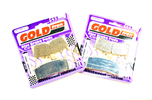 Brake Pad Set GoldFren Racing Front S33-039 EBC Equiv FA188 2 Pr