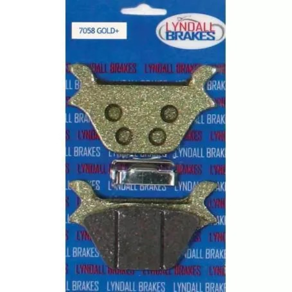 Lyndall Brakes Gold Plus Racing Brake Pads for 1987-1999 Harley-Davidson Softail:Custom FXSTC-Rear