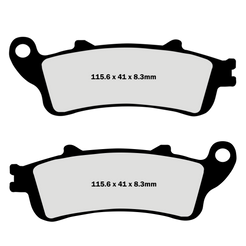 Lyndall Brakes Z Plus Brake Pads for 01-17 Honda Goldwing Victory (EBC 261) - 0