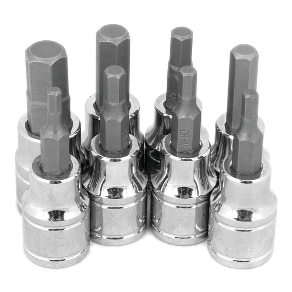 Performance Tool Hex Bit Socket Set - 8 Pc 3/8"