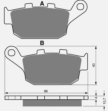 GoldFren AD-020 Sintered Brake Pads (EBC Equivalent FA140HH) - 0