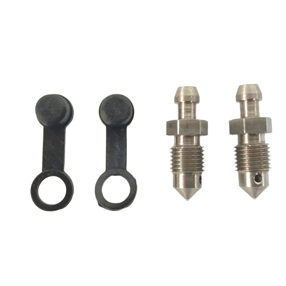 Stainless Steel Bleed Nipples 10mm x 1.0 2 each with Caps