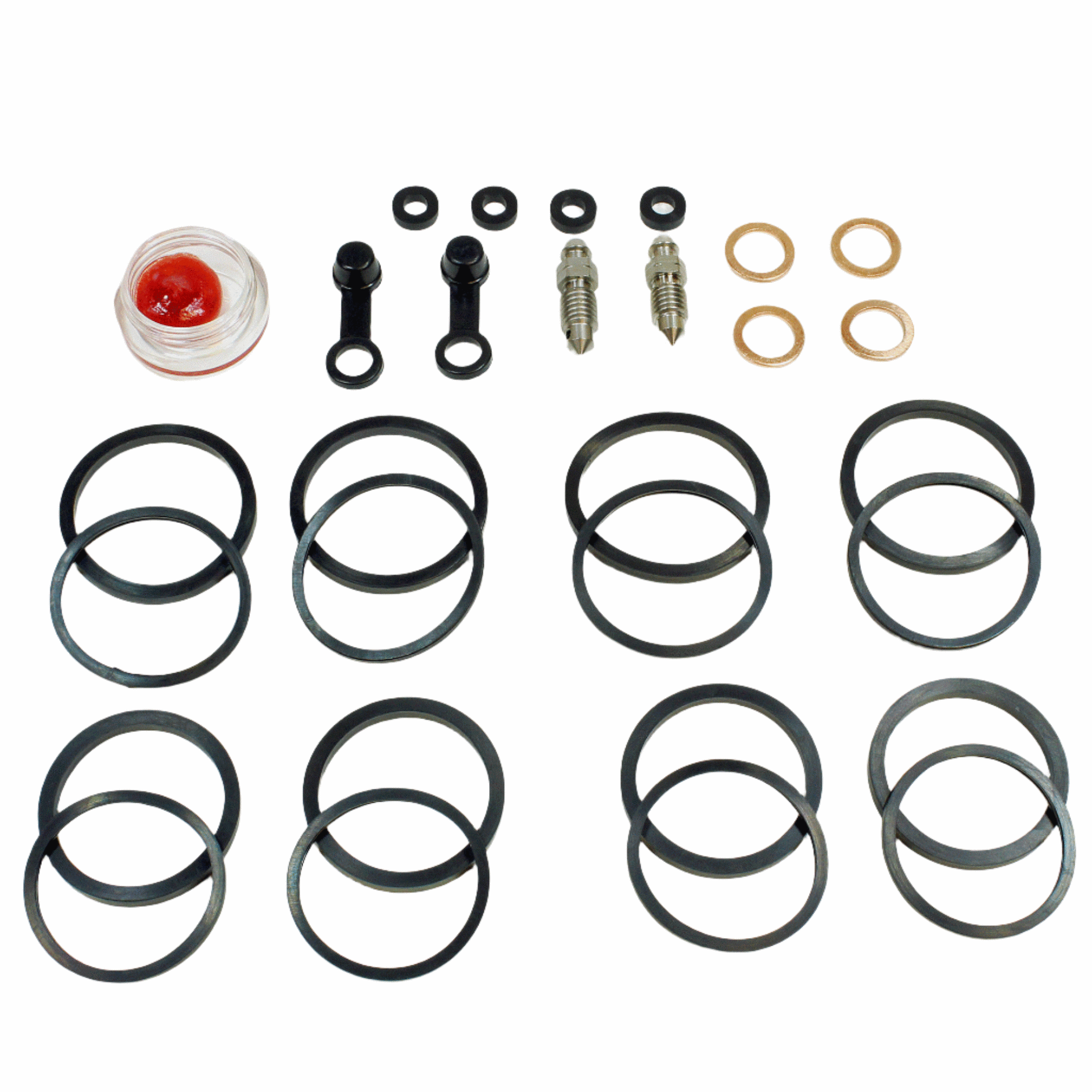 Brake Caliper Seal Kit for 2003-2004 Honda CBR600RR - Front - for 2 Calipers