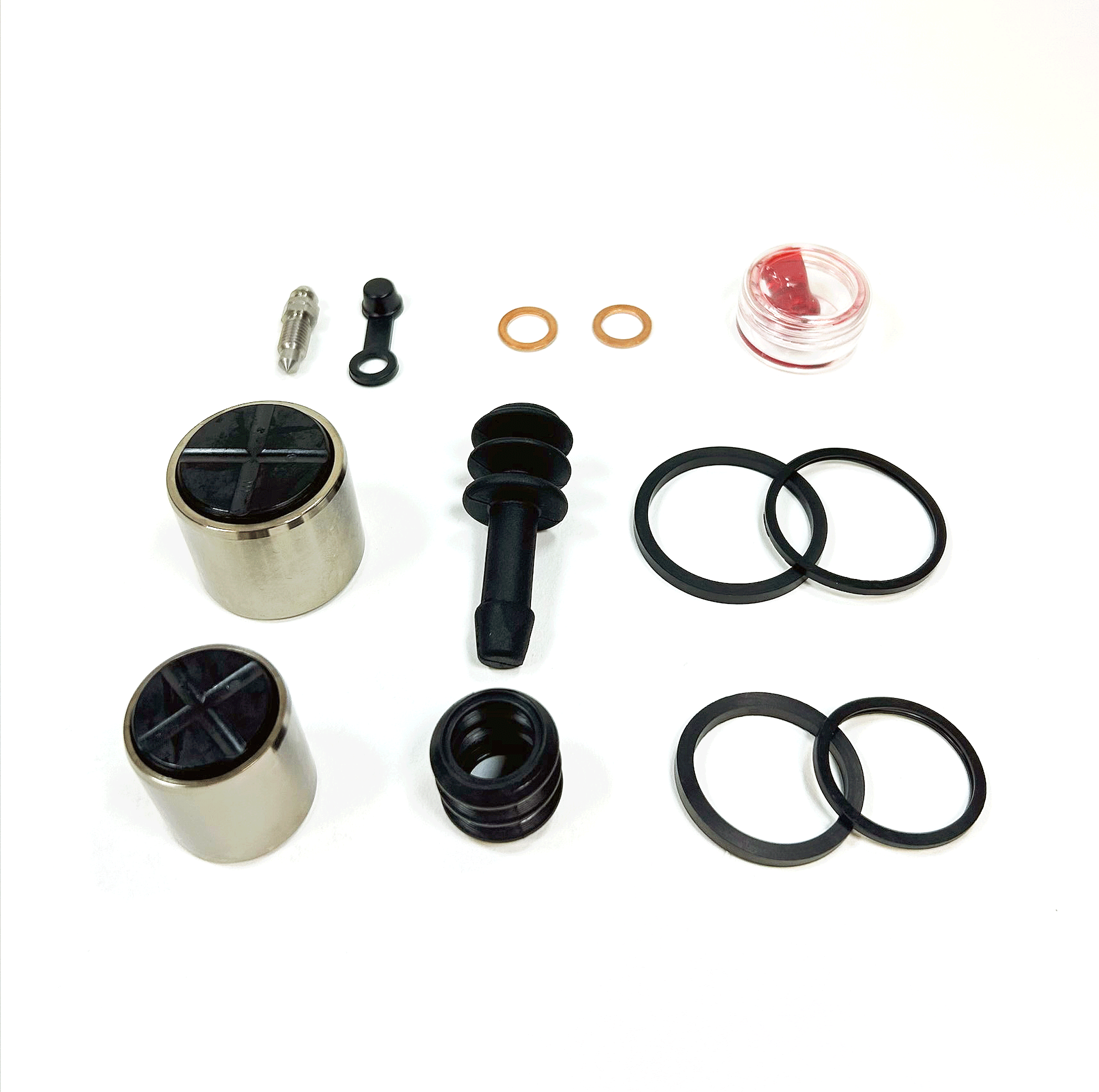 Brake Caliper Seal Kit with OEM Piston for 1990-1993 Kawasaki Ninja ZX6:ZX600D - Rear - for 1 Caliper