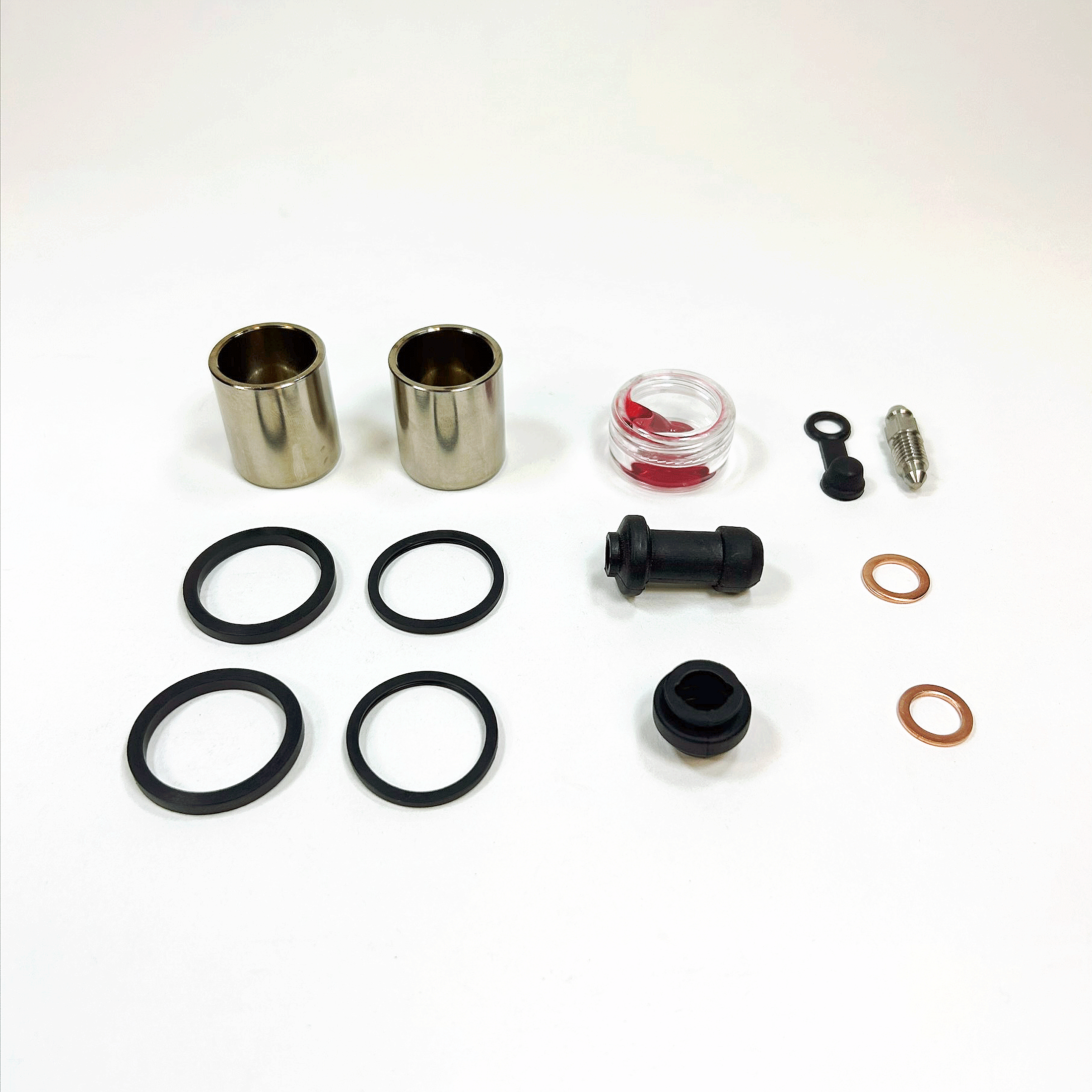 Brake Caliper Seal Kit with OEM Piston for 2006-2008 Triumph Bonneville:Black - Front - for 1 Caliper