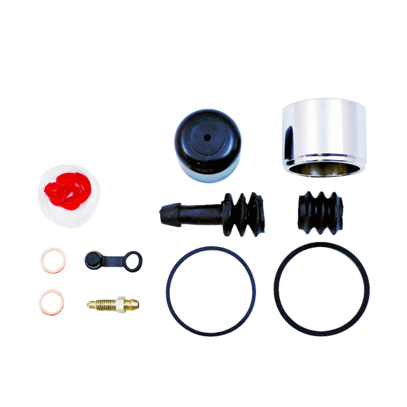 Brake Caliper Seal Kit with OEM Piston for 1985-1986 Kawasaki Eliminator 900:ZL900A - Front/Rear - for 1 Caliper