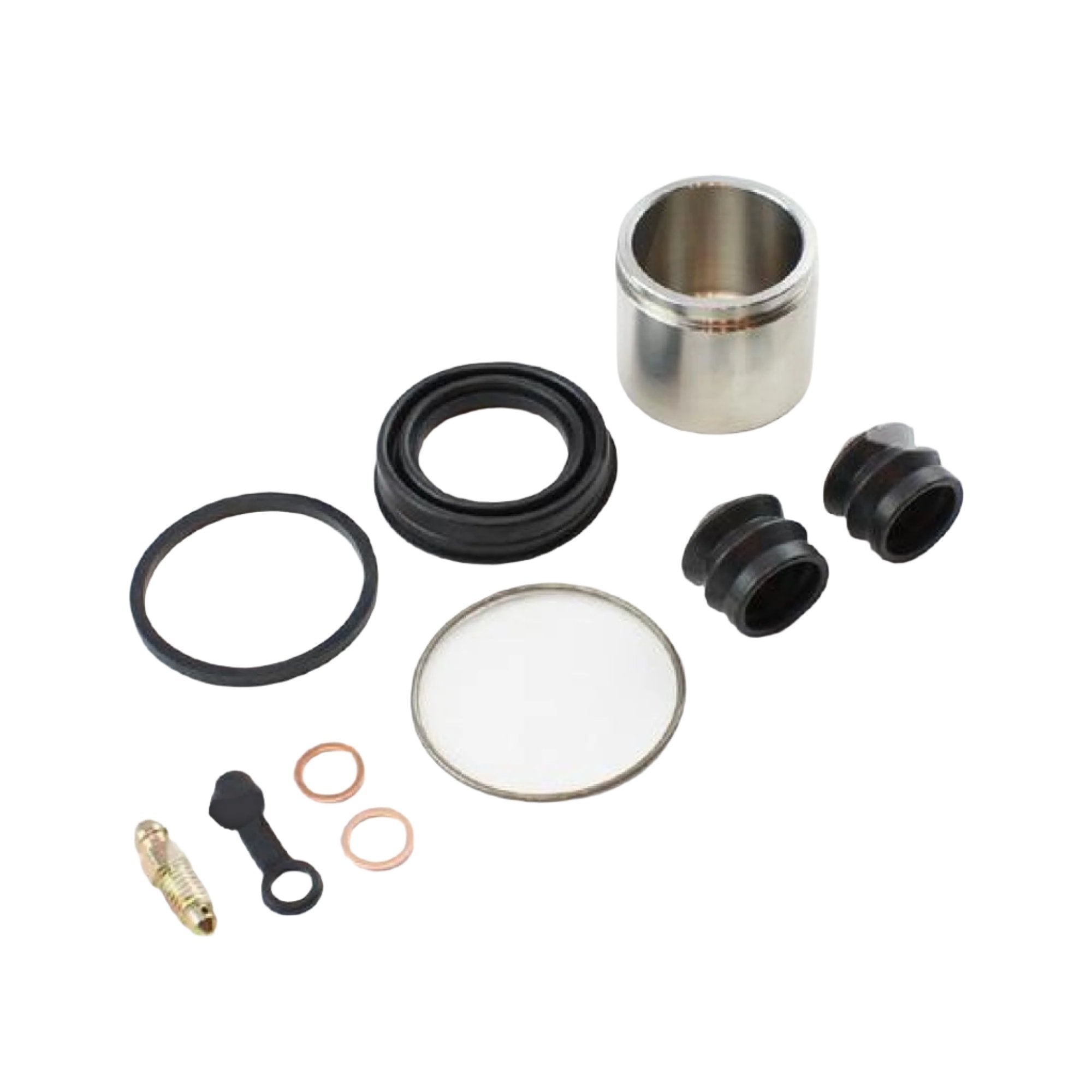 Brake Caliper Seal Kit with Stainless Piston for 1975-1977 Honda Goldwing 1000:GL1000 - Front - for 1 Caliper - 0