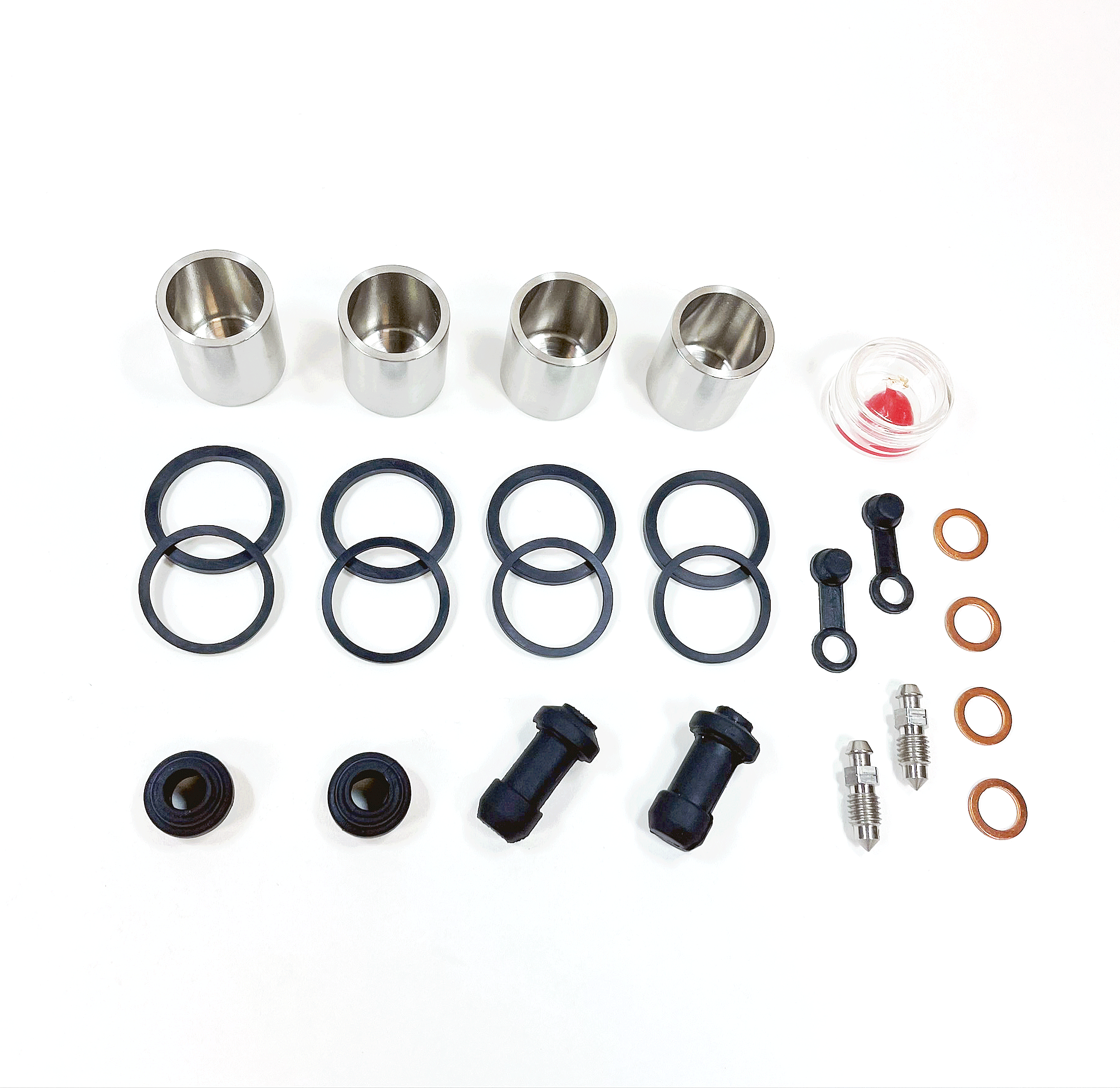 Brake Caliper Seal Kit with SS Piston for 1997-2000 Honda Valkyrie 1500:GL1500CT Tour - Front - for 2 Calipers