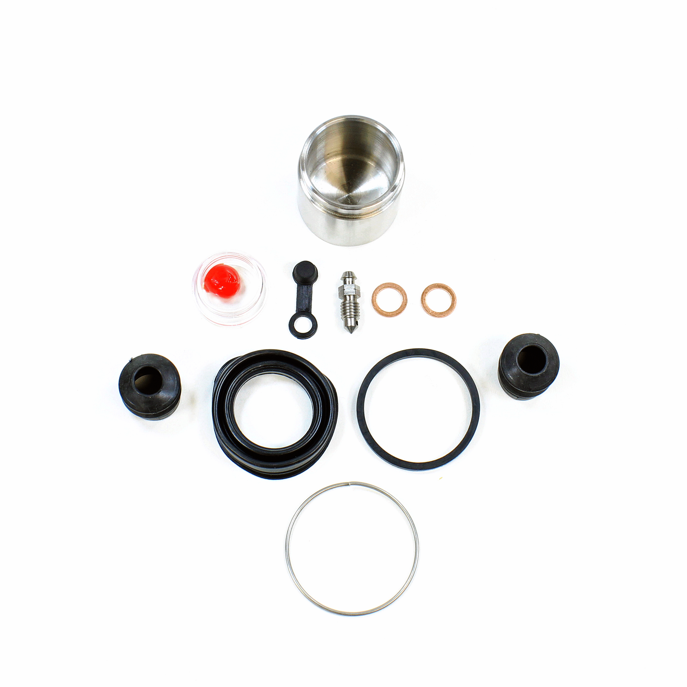 Brake Caliper Seal Kit with Stainless Piston for 1980-1981 Honda Goldwing GL1100 Interstate- Rear