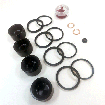 Brake Caliper Seal Kit with OEM Piston  for 2008-2013 Harley-Davidson Road Glide:FLTR-Front - for 1 Caliper - 0