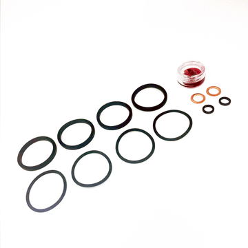 Brake Caliper Seal Kit for 2000-2006 Harley-Davidson Road Glide:EFI FLTRI-Front & Rear - for 1 Caliper - 0