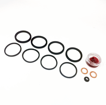 Brake Caliper Seal Kit for 2009-2017 Harley-Davidson V-Rod:Muscle VRSCF-Front & Rear - for 1 Brembo Caliper