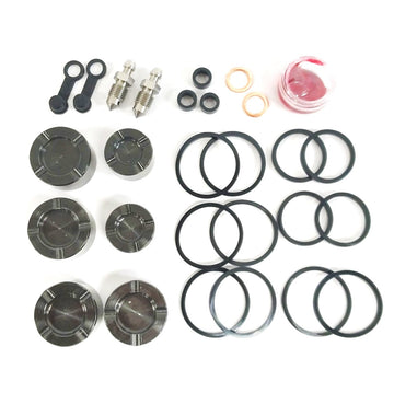 Brake Caliper Seal Kit with OEM Pistons for 2014-2018 Harley-Davidson Trike - Front - for 1 Caliper with 4 Large and 2 Small Pistons - 0