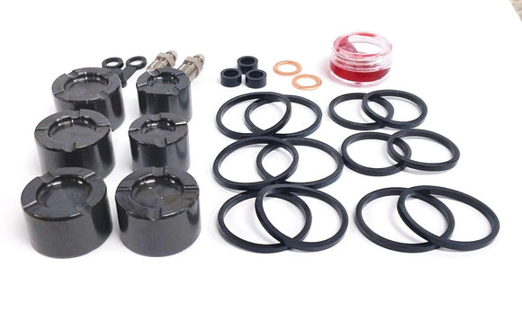 Brake Caliper Seal Kit with OEM Pistons for 2014-2018 Harley-Davidson Trike - Front - for 1 Caliper with 4 Large and 2 Small Pistons