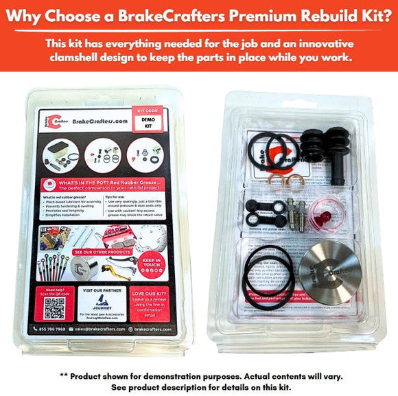 Brake Caliper Seal Kit with OEM Piston  for 1988-1999 Harley-Davidson Heritage Softail:Classic FLSTC-Rear - for 1 Caliper