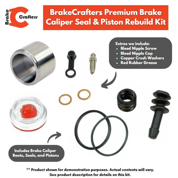 Brake Caliper Seal Kit with OEM Piston  for 1988-1999 Harley-Davidson Heritage Softail:Classic FLSTC-Rear - for 1 Caliper