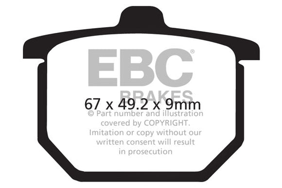 EBC Organic Brake Pads 2 Pair FA31 for select Honda CB750F CBX
