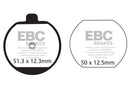 EBC Organic Brake Pads 2 Pair FA33 for select Kawasaki models-2