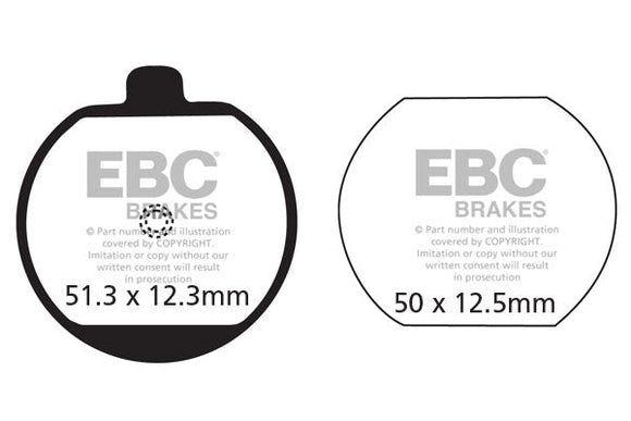 EBC Organic Brake Pads 2 Pair FA33 for select Kawasaki models