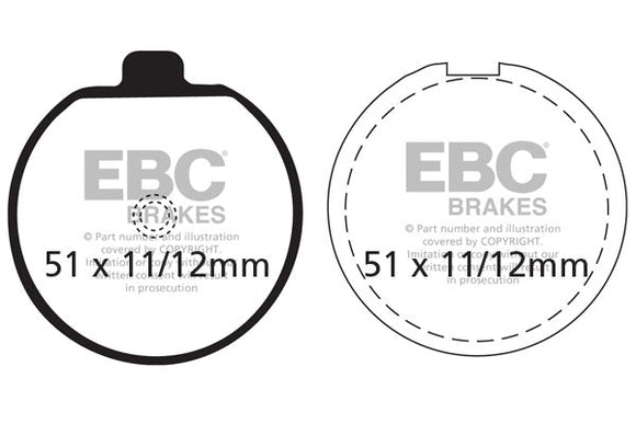 EBC Organic Brake Pads 2 Pair FA35 for select Suzuki models