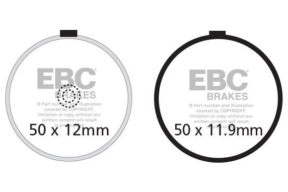 EBC Organic Brake Pad Set - 2 Pair FA38 for select Suzuki GS1000 models