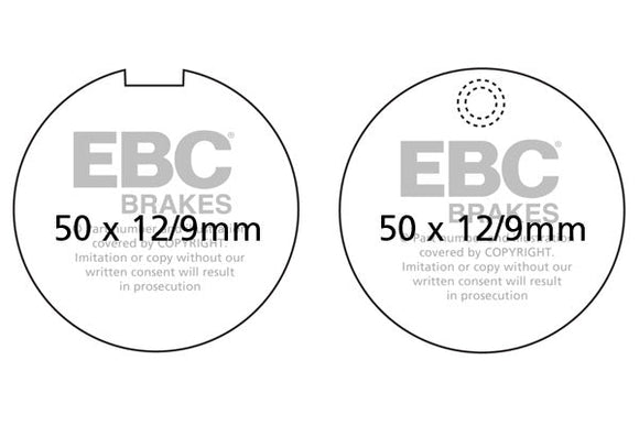 EBC Organic Brake Pads 2 Pair FA55 for select Kawasaki Suzuki models