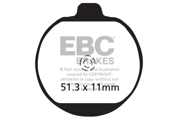 EBC Organic Brake Pads 2 Pair FA62 for select Kawasaki models