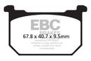 EBC Organic Brake Pads 2 Pair FA68 for select Kawasaki models-2
