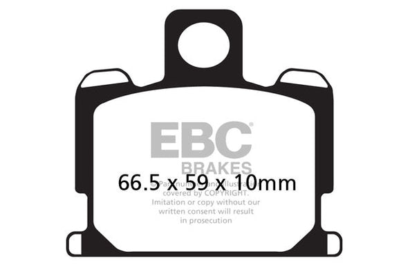 EBC Organic Brake Pads 2 Pair FA70 for select Yamaha models