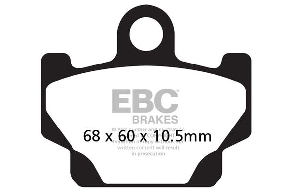 EBC Organic Brake Pads 2 Pair FA81 with Caliper Pins for select Yamaha models