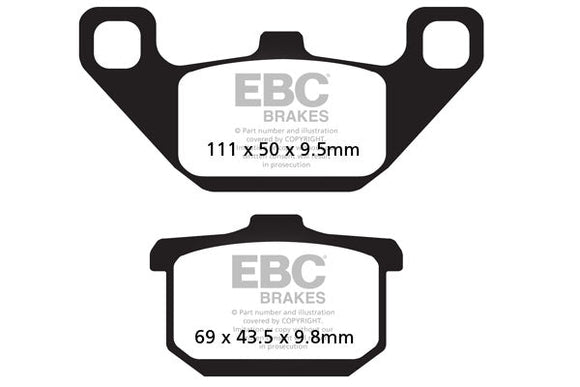 EBC Sintered Brake Pads 2 Pr for Front & Rear FA85HHx3 for select Kawasaki