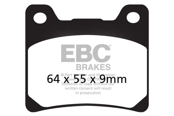 EBC Organic Brake Pads 2 Pair FA88 for select Yamaha models