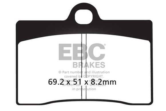 EBC Sintered Brake Pads 2 Pair for Front/Rear Calipers - check fitment table