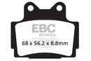 EBC Organic Brake Pads 2 Pair FA104 for select Yamaha models-2