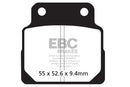 EBC Brakes Organic Brake Pad FA122 For Honda CB450 DX-K 89-92 Front & Rear-3