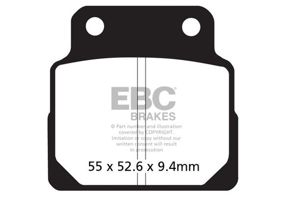 EBC Brakes Organic Brake Pad FA122 For Honda CB450 DX-K 89-92 Front & Rear