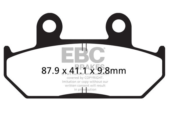 EBC Organic Disc Brake Pads Set for 1988-2000 Honda GL 1500 GOLDWING Front 2 Pr