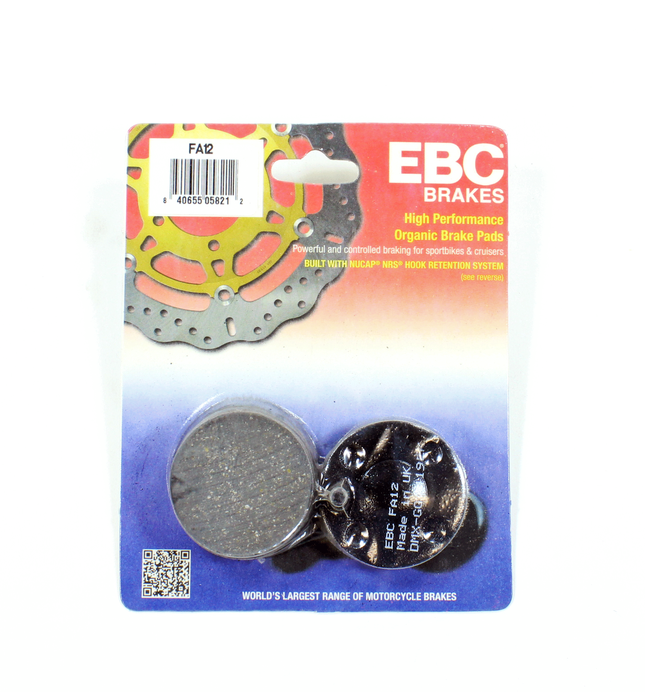 EBC Brake Pads Organic for 1970-1976 Honda CB750K/K1/K2/K3/K4/K5-Front